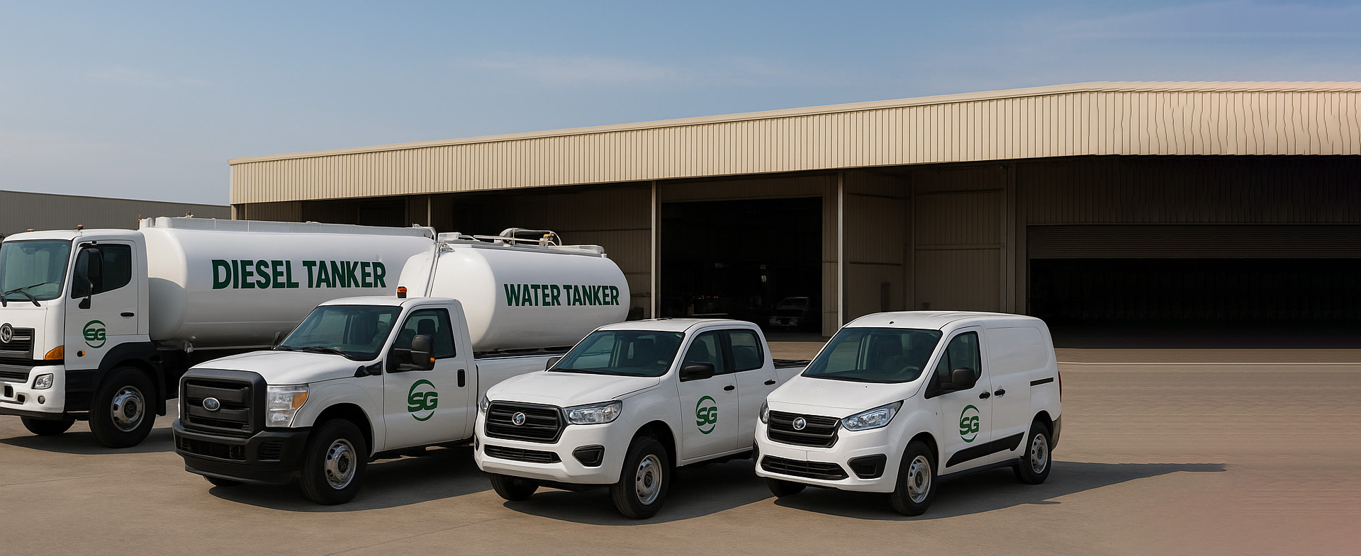 Fuel & Utility Vehicles Rental Silver Green UAE
